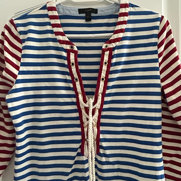 🔻 J.CREW • Women’s Maxi Nautical Dress • Small • Red,White, Blue • - Picture 7 of 7